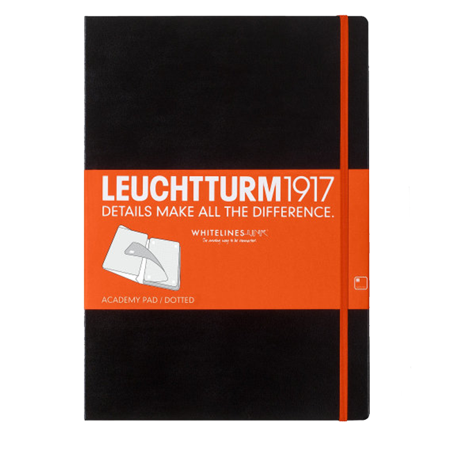 Блокнот Leuchtturm1917 WhiteLines Academy Pad A4 Черный Линия (345313) с отрывными листами