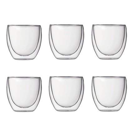 Набор стаканов с двойными стенками Pavina 80 мл (6 шт)