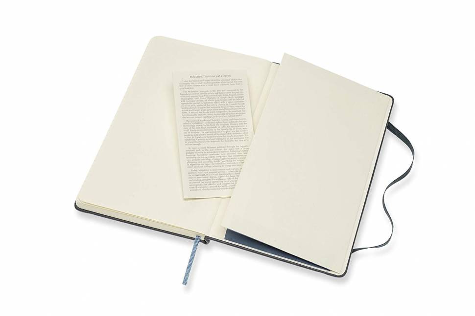 Блокнот Moleskine Leather Средний Темно-Синий с Коробкой