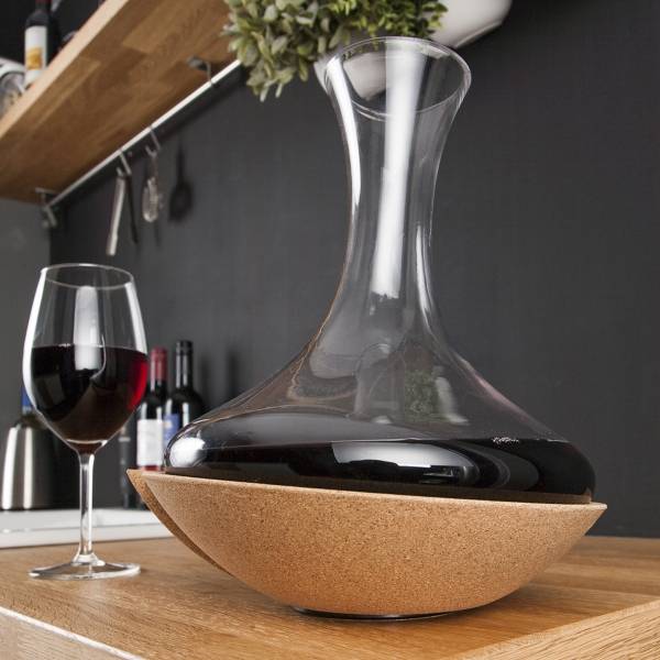 Декантер для вина c корковой подставкой Swirling Carafe 750 мл