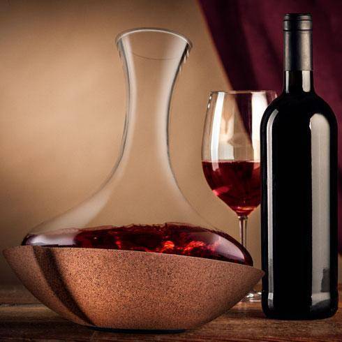 Декантер для вина c корковой подставкой Swirling Carafe 750 мл