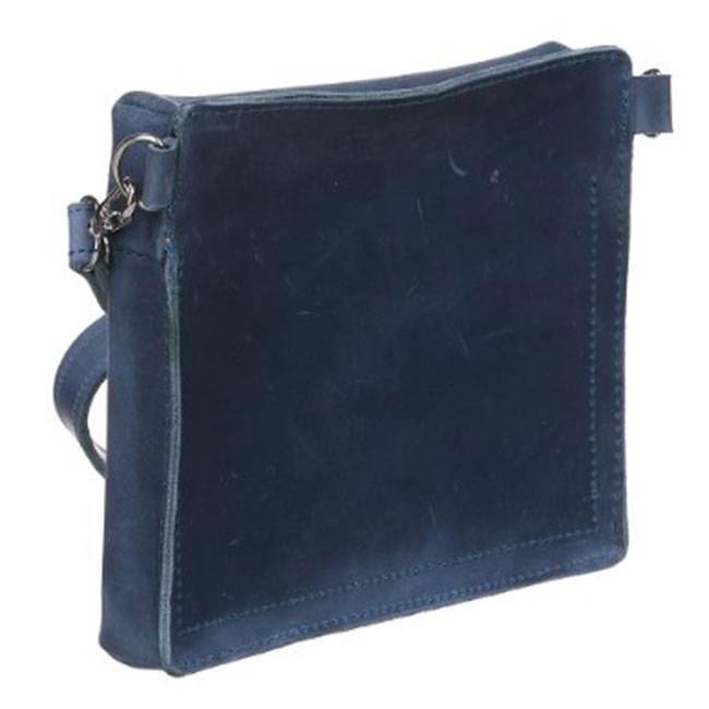 Кожаная женская сумка на пояс Dekey Индиго