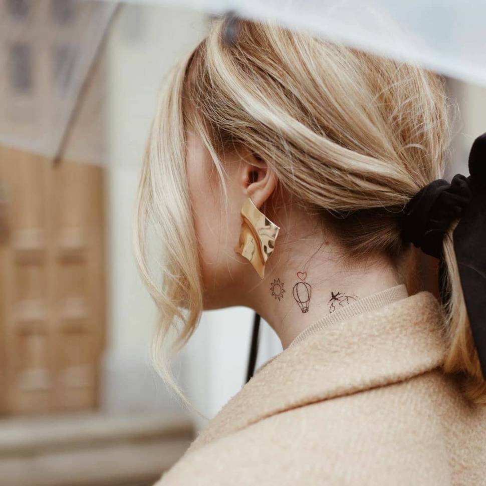 Временная татуировка Карта Мира