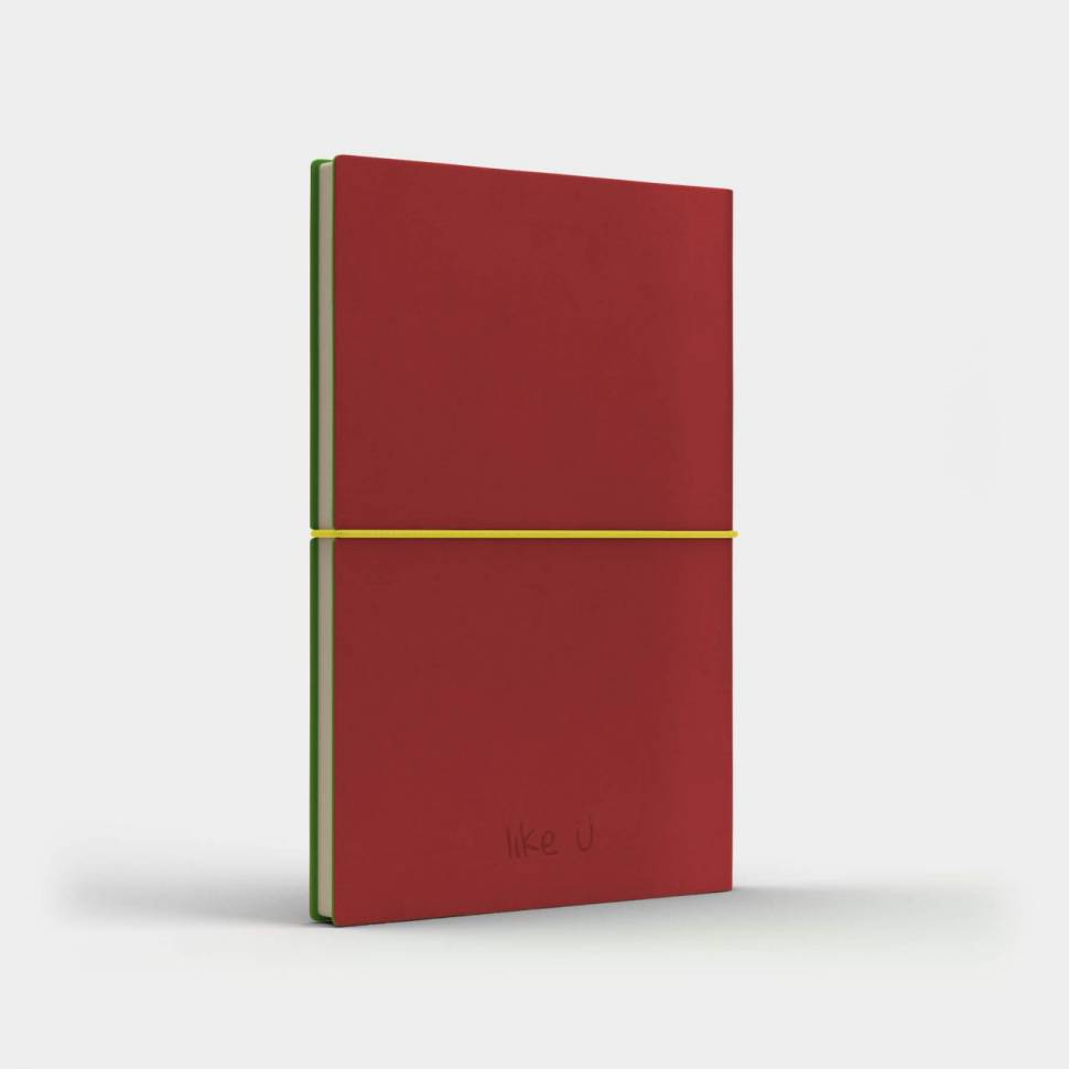 Блокнот з екокожі Fun A5 Червоний