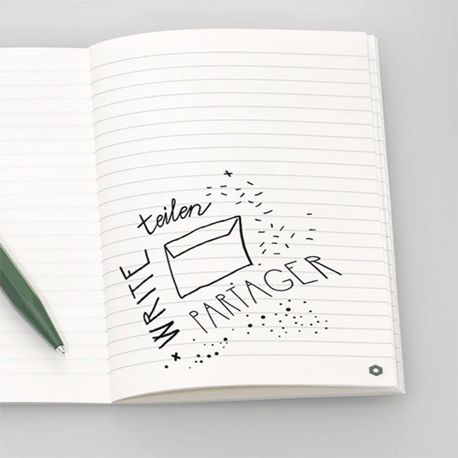 Набор Caran d'Ache Ручка 849 Оливковая + Блокнот в подарочном боксе