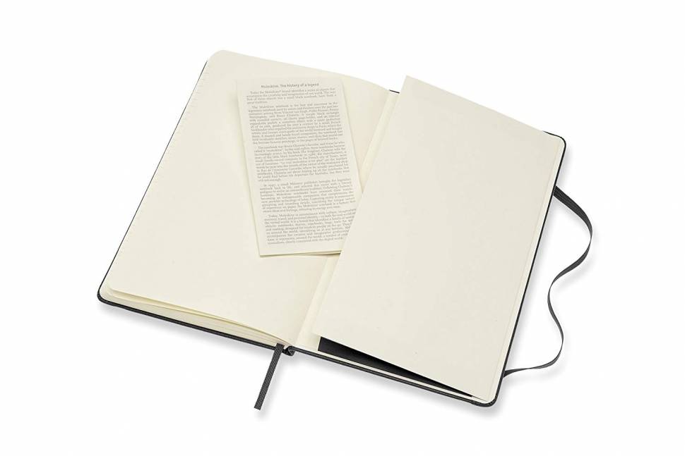 Блокнот Moleskine Leather Средний Черный с Коробкой