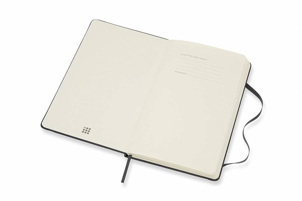 Блокнот Moleskine Leather Средний Черный с Коробкой