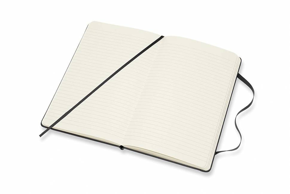 Блокнот Moleskine Leather Средний Черный с Коробкой