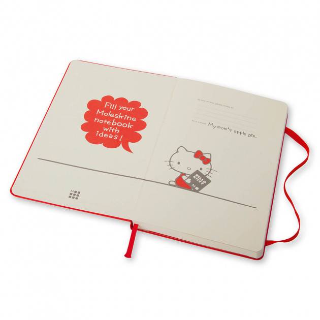 Средний блокнот Moleskine Hello Kitty Красный Чистые Листы