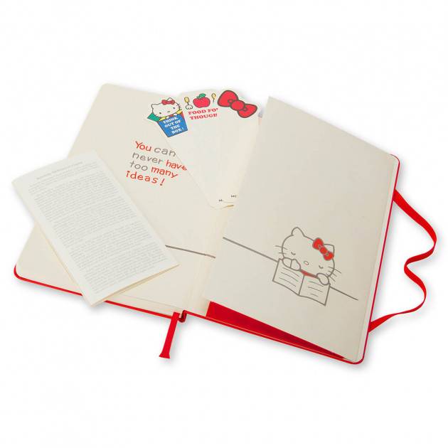 Средний блокнот Moleskine Hello Kitty Красный Чистые Листы