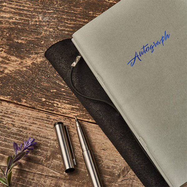 Блокнот зі шкіри Autograph Вугільний