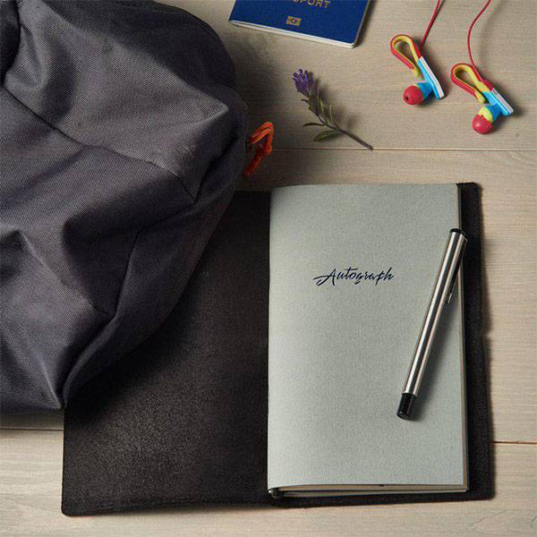 Блокнот зі шкіри Autograph Вугільний