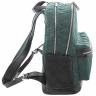 Рюкзак з екокожі і тканини School Yana Belyaeva стьобаний Зелений