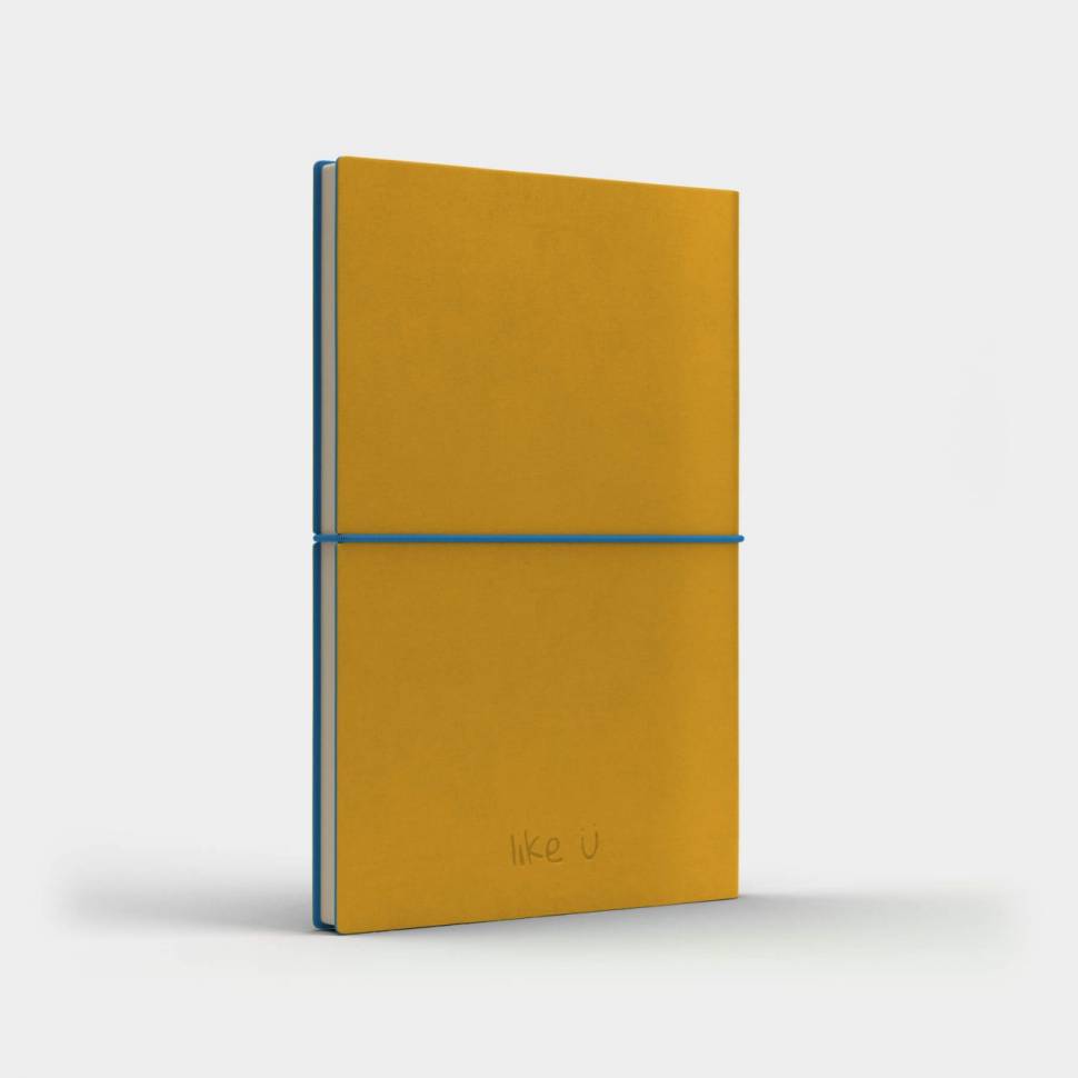 Блокнот з екокожі Fun A5 Жовтий