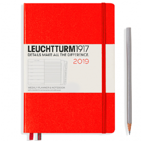 Тижневик з нотатками Leuchtturm1917 Середній Червоний 2019 (357801)