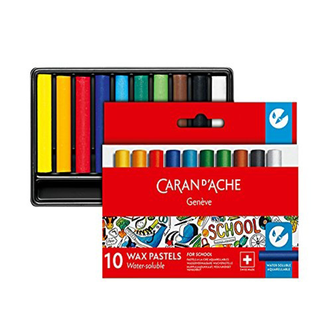 Пастель восковая Water-soluble Caran d'Ache School Line 10 цветов