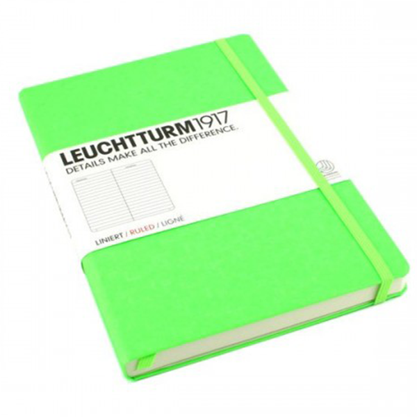 Средний блокнот Leuchtturm1917 Neon Зеленый Чистые Листы 345059