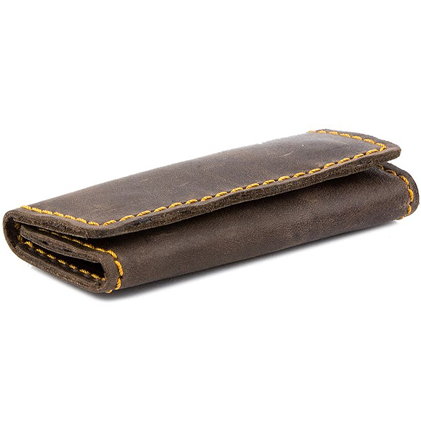 Ключница кожаная Black Brier компактная Коричневая (KL-2M-33)