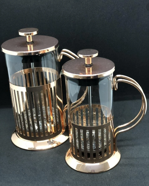 Заварник для чая Френч-пресс Розовое золото 350 мл