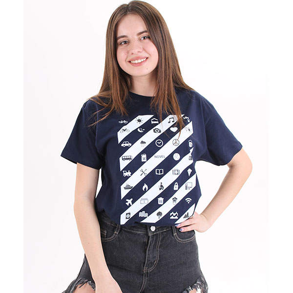 Футболка унісекс Novel Travel Синя в білу смужку