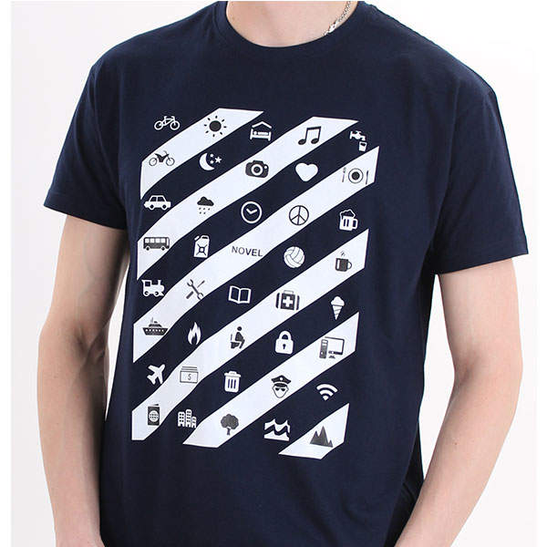 Футболка унісекс Novel Travel Синя в білу смужку