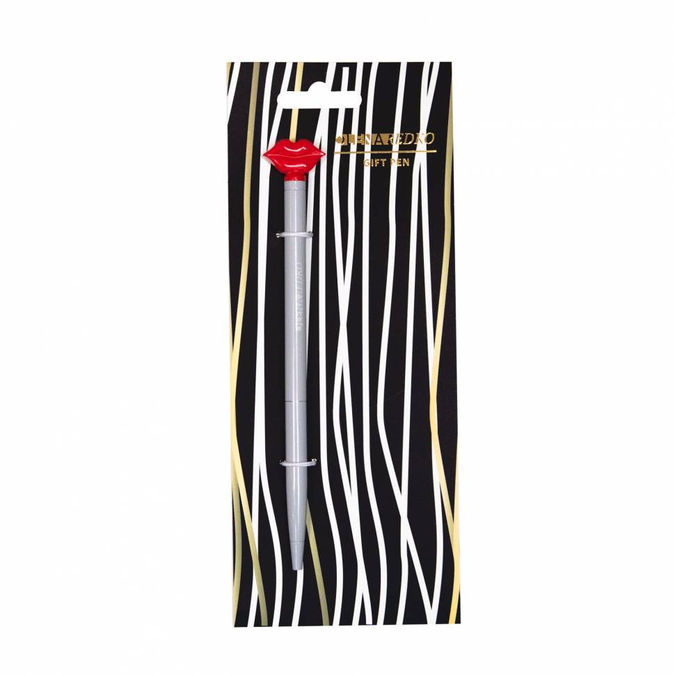 Ручка шариковая с украшением Lips Olena Redko