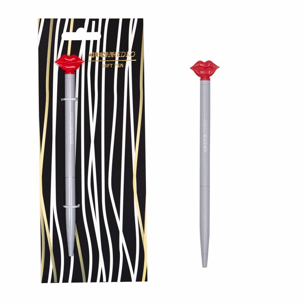 Ручка шариковая с украшением Lips Olena Redko