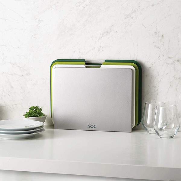 Набір дошок розділювальних Joseph Joseph Nest Boards Зелений Великий 3 предмета на підставці