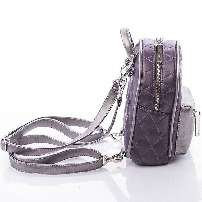 Рюкзак з екокожі Mini Yana Belyaeva стьобаний Бузок