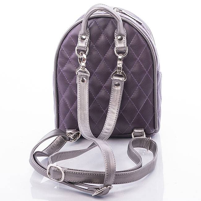 Рюкзак з екокожі Mini Yana Belyaeva стьобаний Бузок