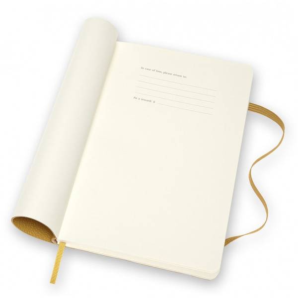 Средний Кожаный блокнот Moleskine Leather Янтарь Мягкий в линию + прозрачный бокс