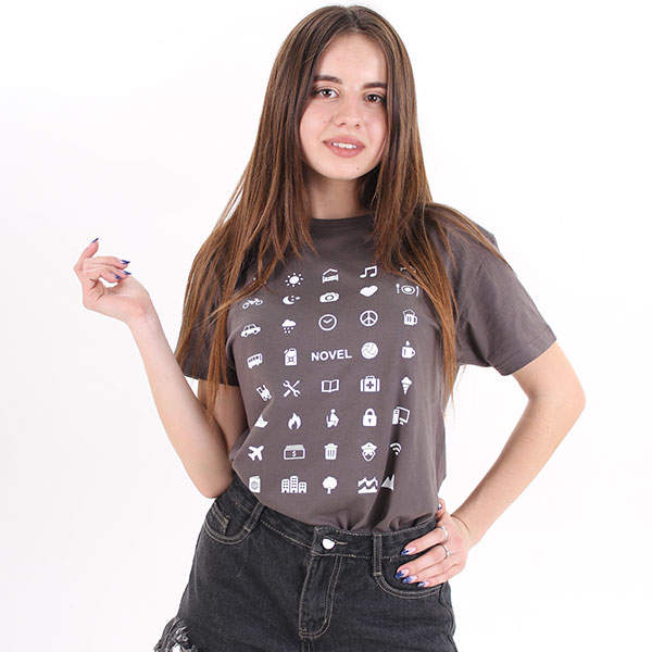 Футболка унисекс  Novel Travel Серая