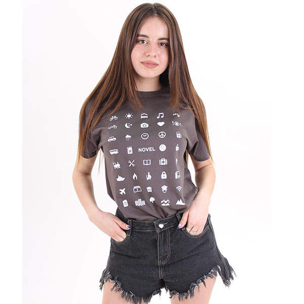 Футболка унисекс  Novel Travel Серая