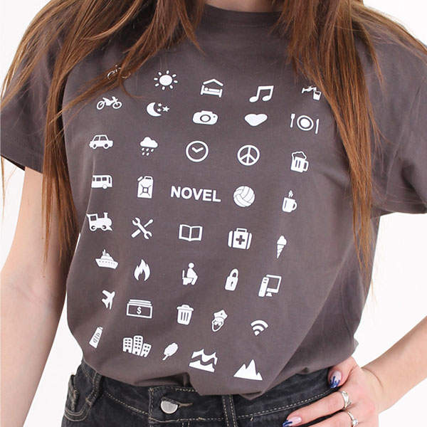 Футболка унисекс  Novel Travel Серая