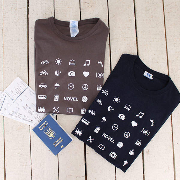 Футболка унисекс  Novel Travel Серая