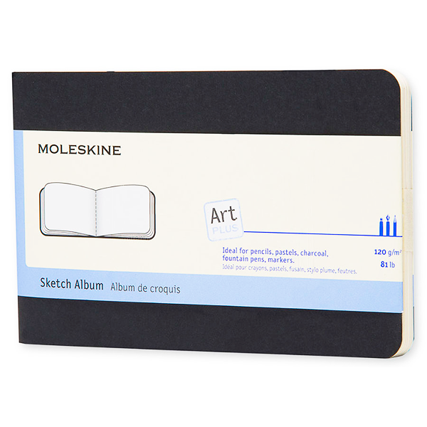 Кишеньковий блокнот для ескізів Moleskine Art Cahier Чорний
