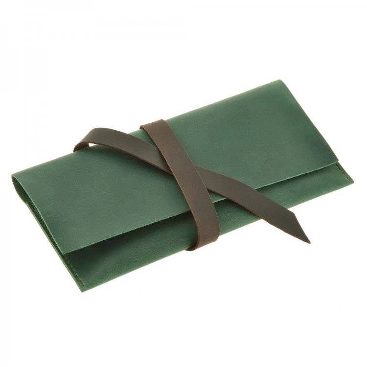 Кожаный дорожный кейс BlankNote Изумруд-орех