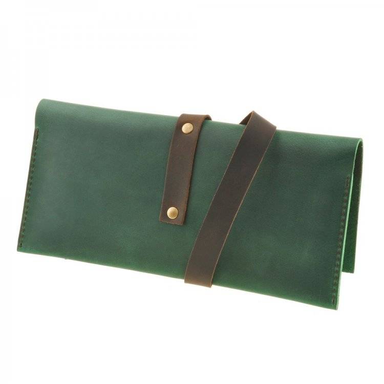 Кожаный дорожный кейс BlankNote Изумруд-орех