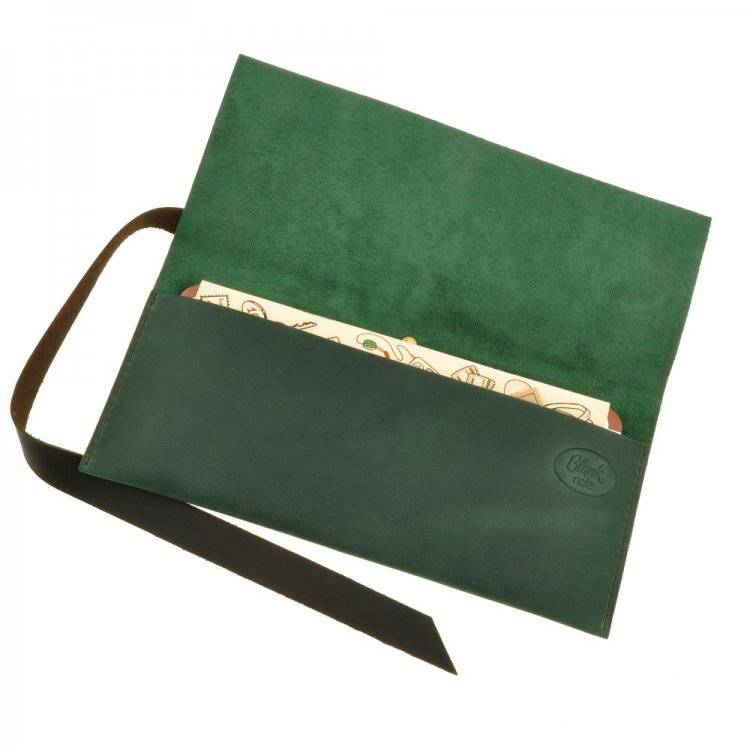 Кожаный дорожный кейс BlankNote Изумруд-орех