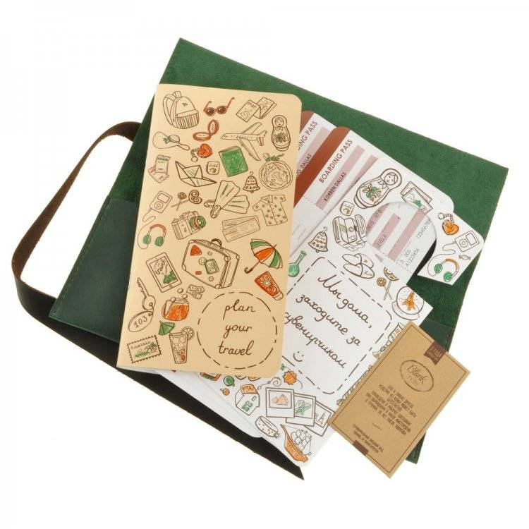 Кожаный дорожный кейс BlankNote Изумруд-орех