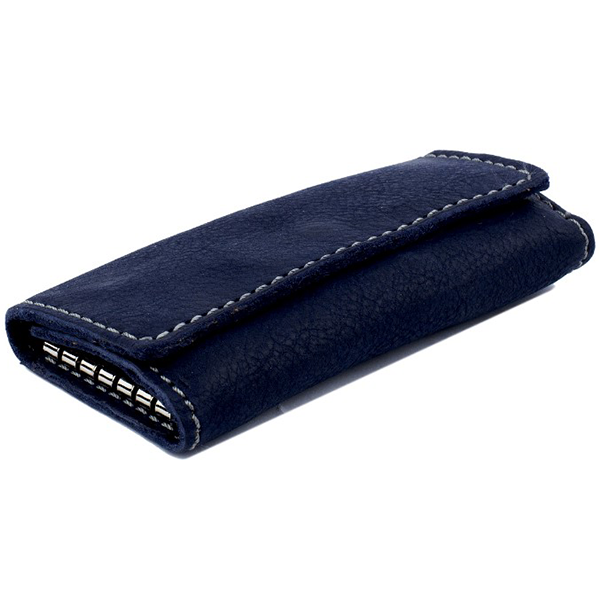 Ключница кожаная Black Brier с карманом Синяя (KL-3-97)