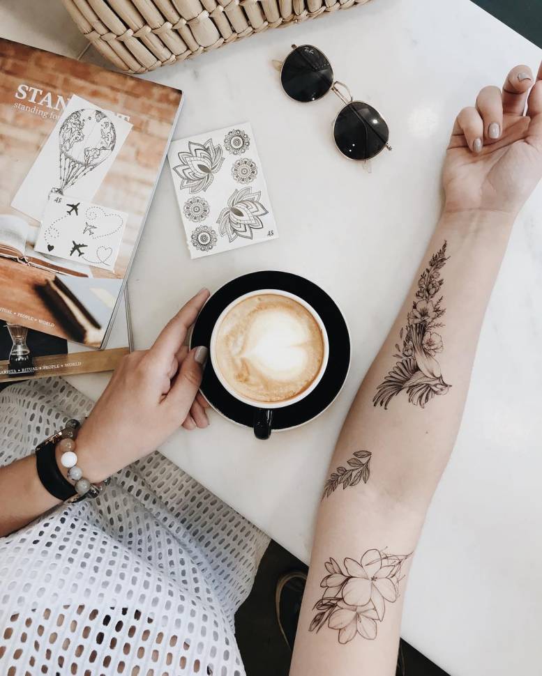 Набор временных татуировок Птица Счастья (M)