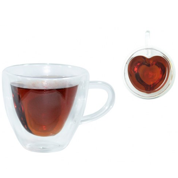 Чашка DS Creative Сердце с двойными стенками 150 мл