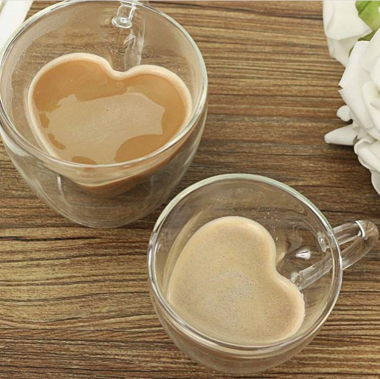 Чашка DS Creative Сердце с двойными стенками 150 мл