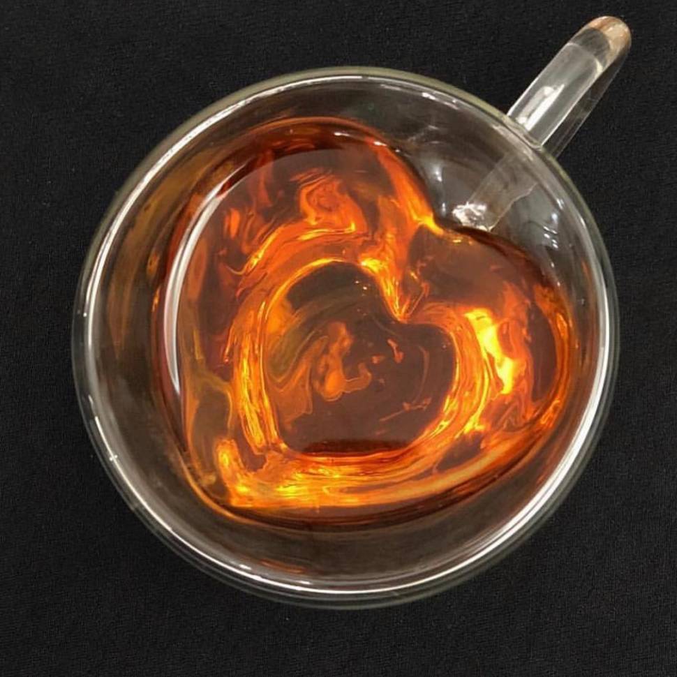 Чашка DS Creative Сердце с двойными стенками 150 мл