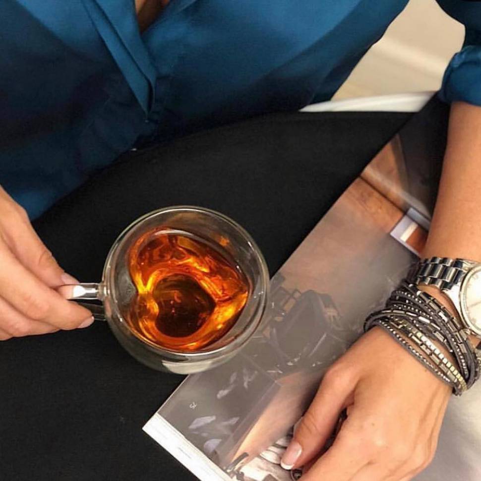 Чашка DS Creative Сердце с двойными стенками 150 мл