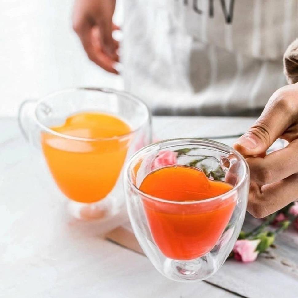 Чашка DS Creative Сердце с двойными стенками 150 мл