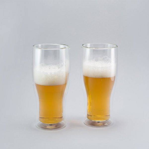 Набор стаканов для пива из двойного стекла Herrisson 500 мл (2 шт)