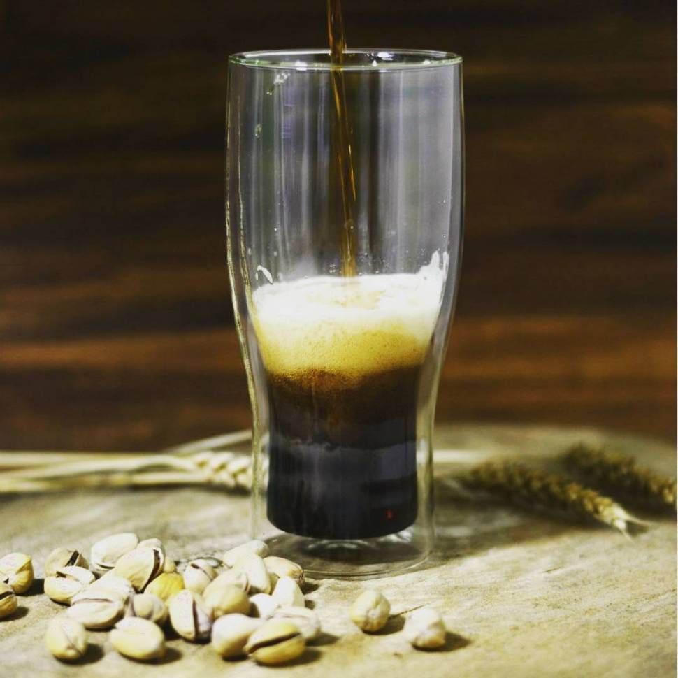 Набор стаканов для пива из двойного стекла Herrisson 500 мл (2 шт)