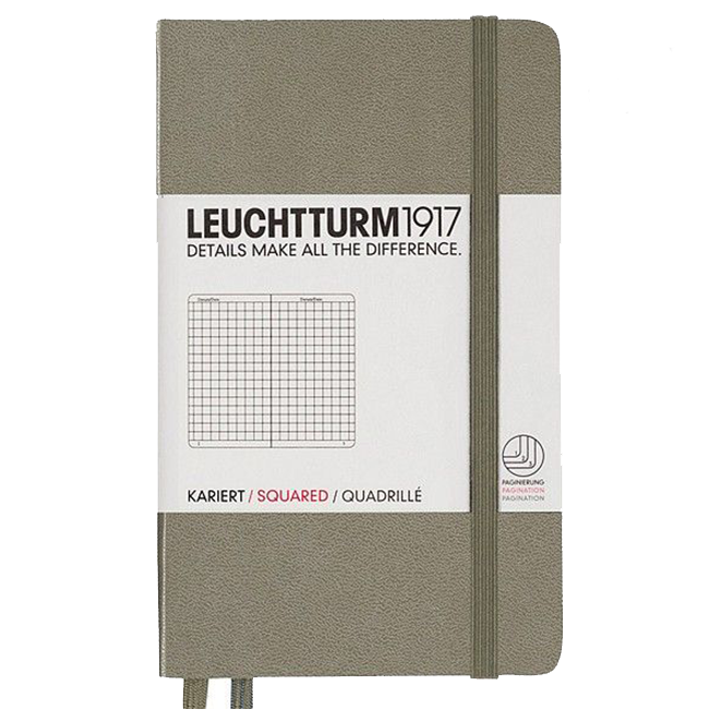 Блокнот Leuchtturm1917 Карманный Серо-Коричневый Клетка (339591)